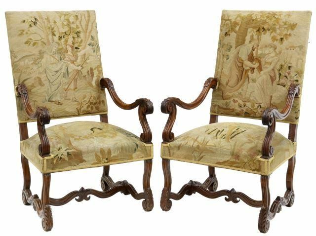 (2) FRENCH LOUIS XIV STYLE TAPESTRY