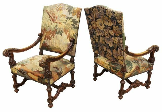 (2) FRENCH LOUIS XIV STYLE TAPESTRY