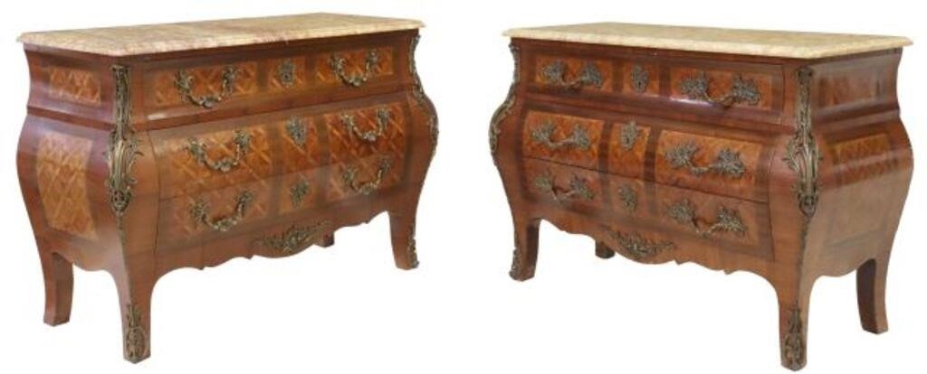 (2) FRENCH LOUIS XV STYLE PARQUETRY