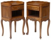 (2) FRENCH LOUIS XV STYLE WALN