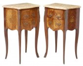 (2) FRENCH LOUIS XV STYLE MARB