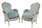 (2) FRENCH LOUIS XV STYLE UPHO