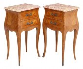 (2) FRENCH LOUIS XV STYLE MARB