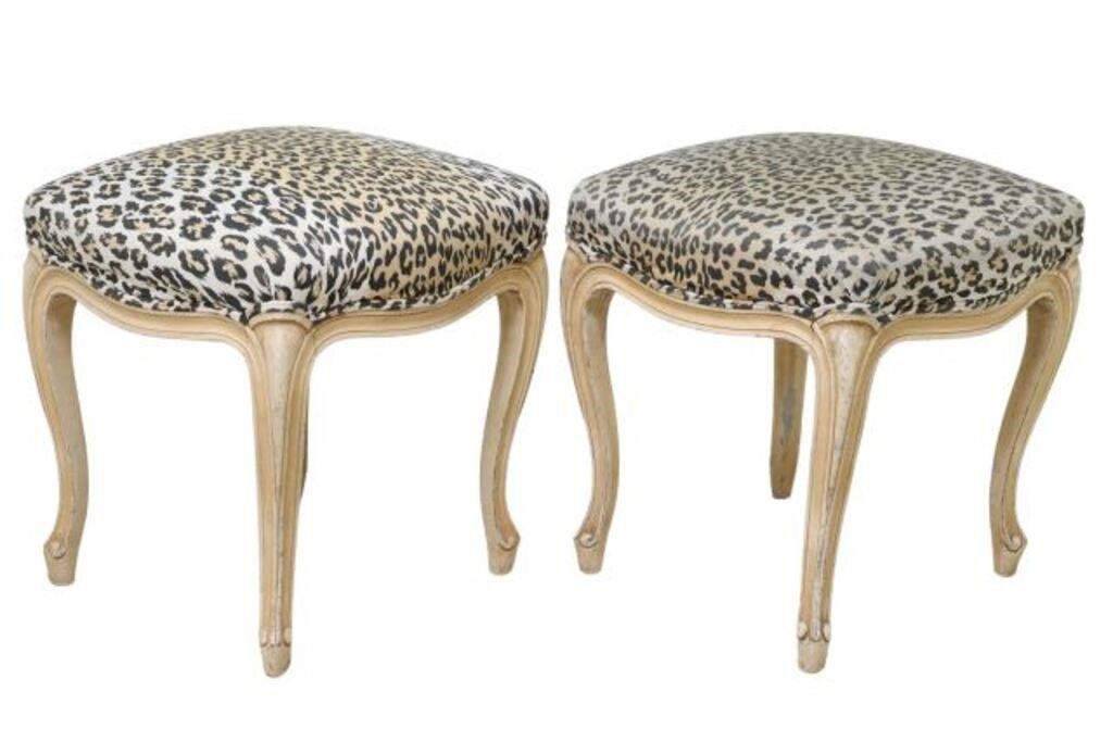 (2) FRENCH LOUIS XV STYLE LEOPARD