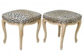 (2) FRENCH LOUIS XV STYLE LEOP