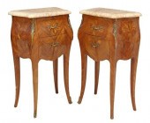 (2) FRENCH LOUIS XV STYLE MARB