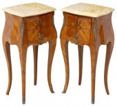 (2) FRENCH LOUIS XV STYLE MARB