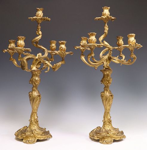 (2) FRENCH LOUIS XV STYLE ORMOLU
