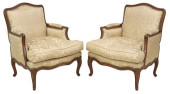 (2) FRENCH LOUIS XV STYLE SILK