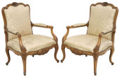 (2) FRENCH LOUIS XV STYLE SILK