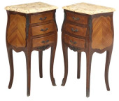 (2) FRENCH LOUIS XV STYLE MARB