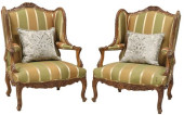 (2) FRENCH LOUIS XV STYLE UPHO