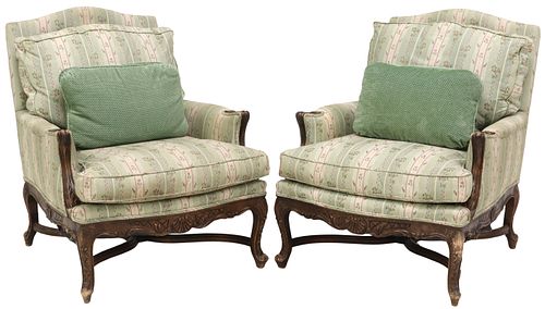 (2) FRENCH LOUIS XV STYLE CARVED