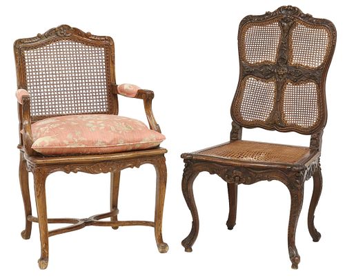 (2) FRENCH LOUIS XV STYLE CANE
