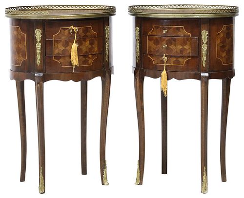 (2) FRENCH LOUIS XV STYLE PARQUETRY