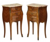 (2) FRENCH LOUIS XV STYLE MARB