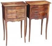 (2) FRENCH LOUIS XV STYLE WALN