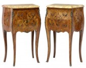 (2) FRENCH LOUIS XV STYLE MARB