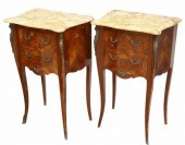 (2) FRENCH LOUIS XV STYLE MARB