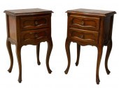 (2) FRENCH LOUIS XV STYLE WALN
