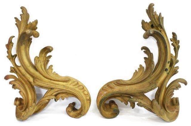 (2) FRENCH LOUIS XV STYLE BRONZE