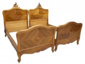 (2) FRENCH LOUIS XV STYLE WALN