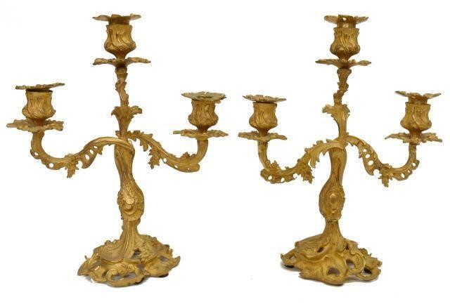 (2) FRENCH LOUIS XV STYLE DORE