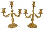 (2) FRENCH LOUIS XV STYLE DORE