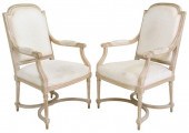 (2) FRENCH LOUIS XVI STYLE UPH