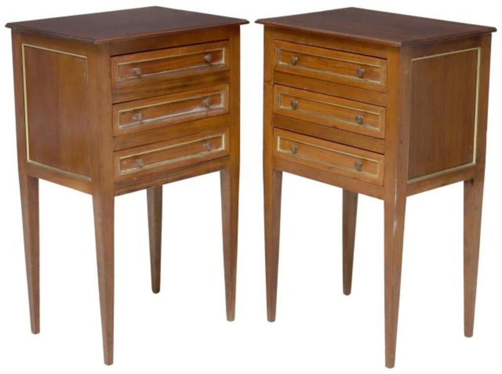 (2) FRENCH LOUIS XVI STYLE MAHOGANY