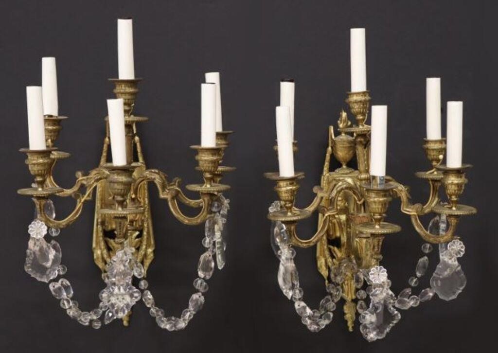 2) FRENCH LOUIS XVI STYLE BRONZE