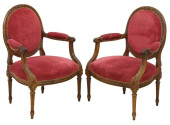 (2) FRENCH LOUIS XVI STYLE UPH