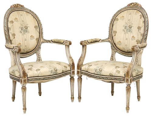 (2) FRENCH LOUIS XVI STYLE PAINT