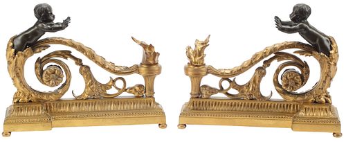 (2) FRENCH LOUIS XVI STYLE ORMOLU