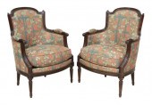 (2) FRENCH LOUIS XVI STYLE UPH