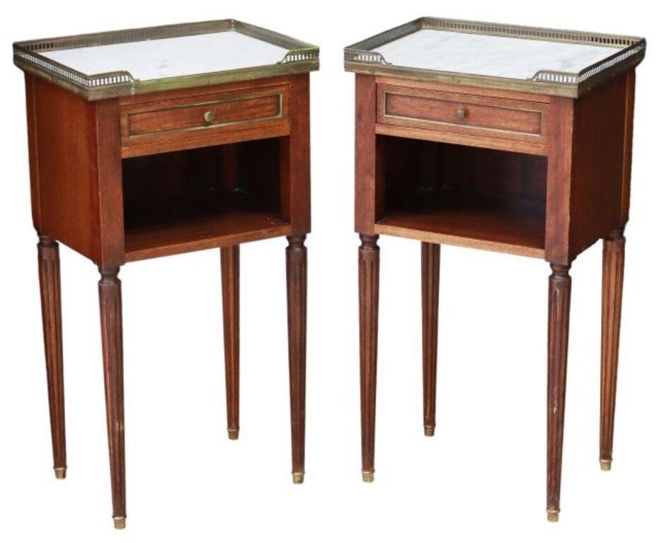 (2) FRENCH LOUIS XVI STYLE MAHOGANY