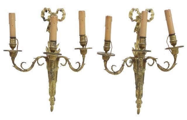 2) FRENCH LOUIS XVI STYLE GILT