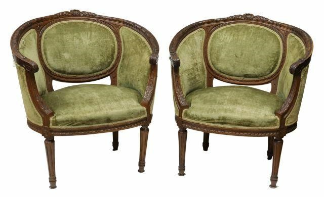 (2) FRENCH LOUIS XVI STYLE FINELY