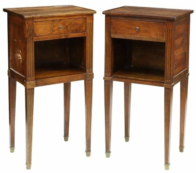 (2) FRENCH LOUIS XVI STYLE WALNUT