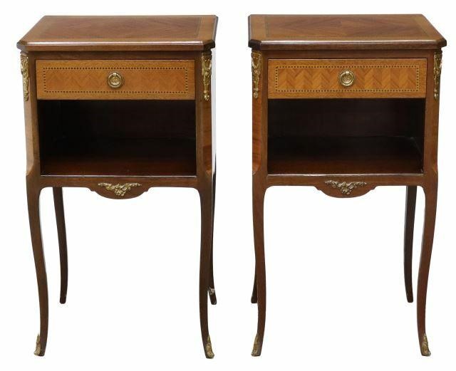 (2) FRENCH LOUIS XVI STYLE MAHOGANY