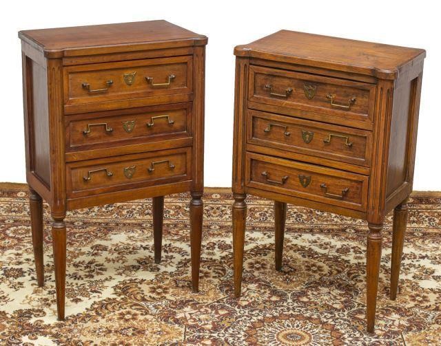 (2) FRENCH LOUIS XVI STYLE CARVED