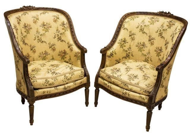 (2) FRENCH LOUIS XVI STYLE BERGERES