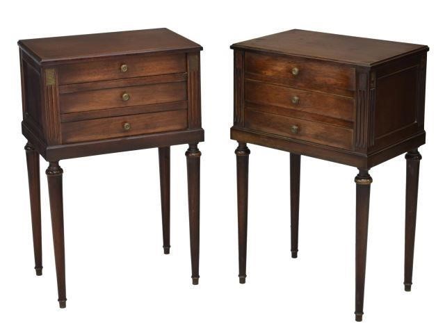 (2) FRENCH LOUIS XVI STYLE MAHOGANY