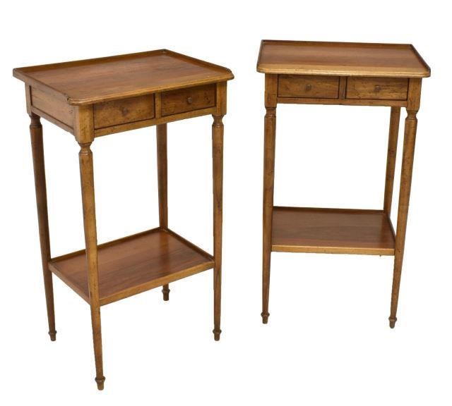(2) FRENCH LOUIS XVI STYLE WALNUT