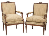 (2) FRENCH LOUIS XVI UPHOLSTER