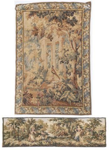 (2) FRENCH MACHINE WOVEN HANGING