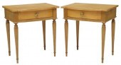 (2) FRENCH MAPLE BEDSIDE TABLE