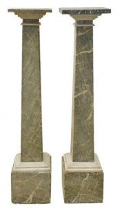 (2) FRENCH MARBLE COLUMNS DISP
