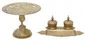 (2) FRENCH METAL TABLE ITEMS,