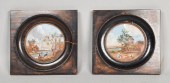 2 FRENCH MINIATURE GENRE SCENE